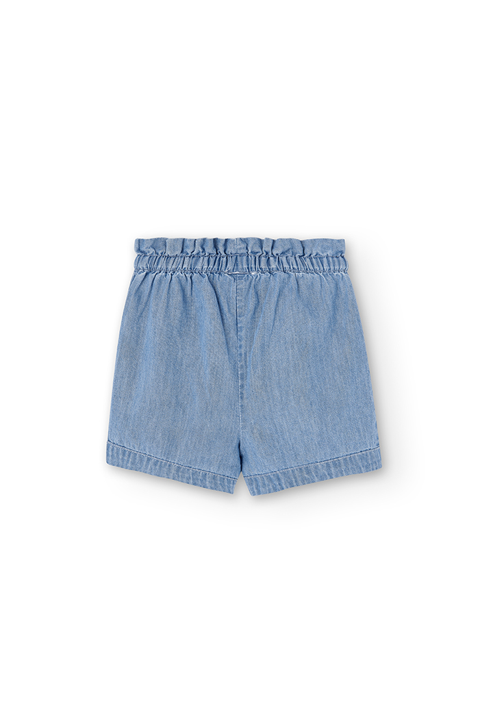 Short denim para o bebé menina