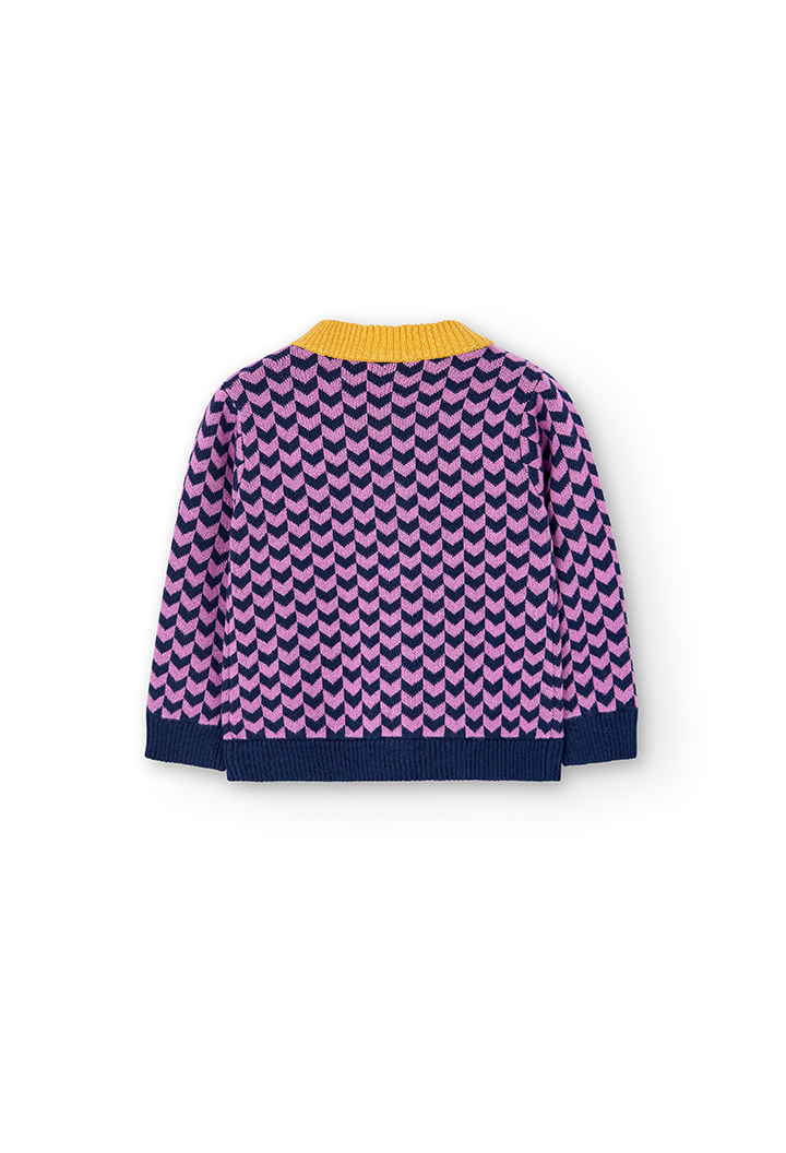 Casaco tricot para o bebé menina
