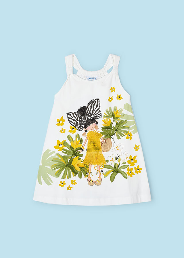 Vestido serigrafia crú           