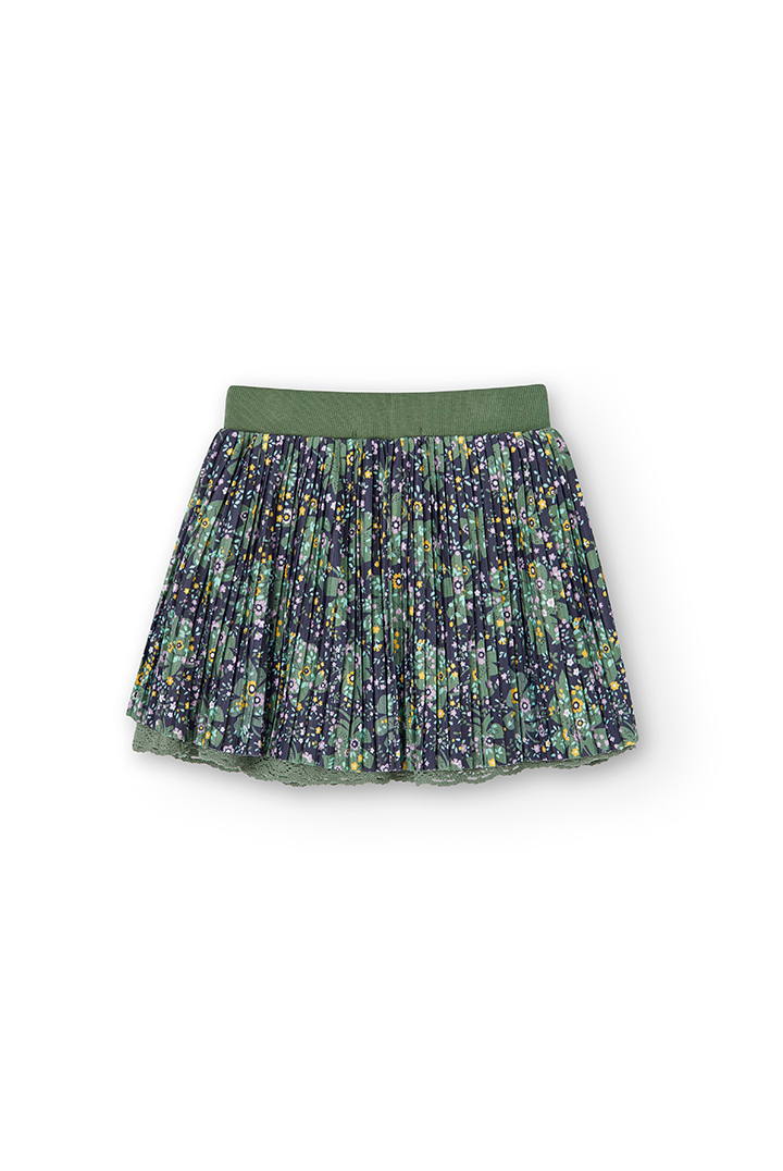 Saia malha floral