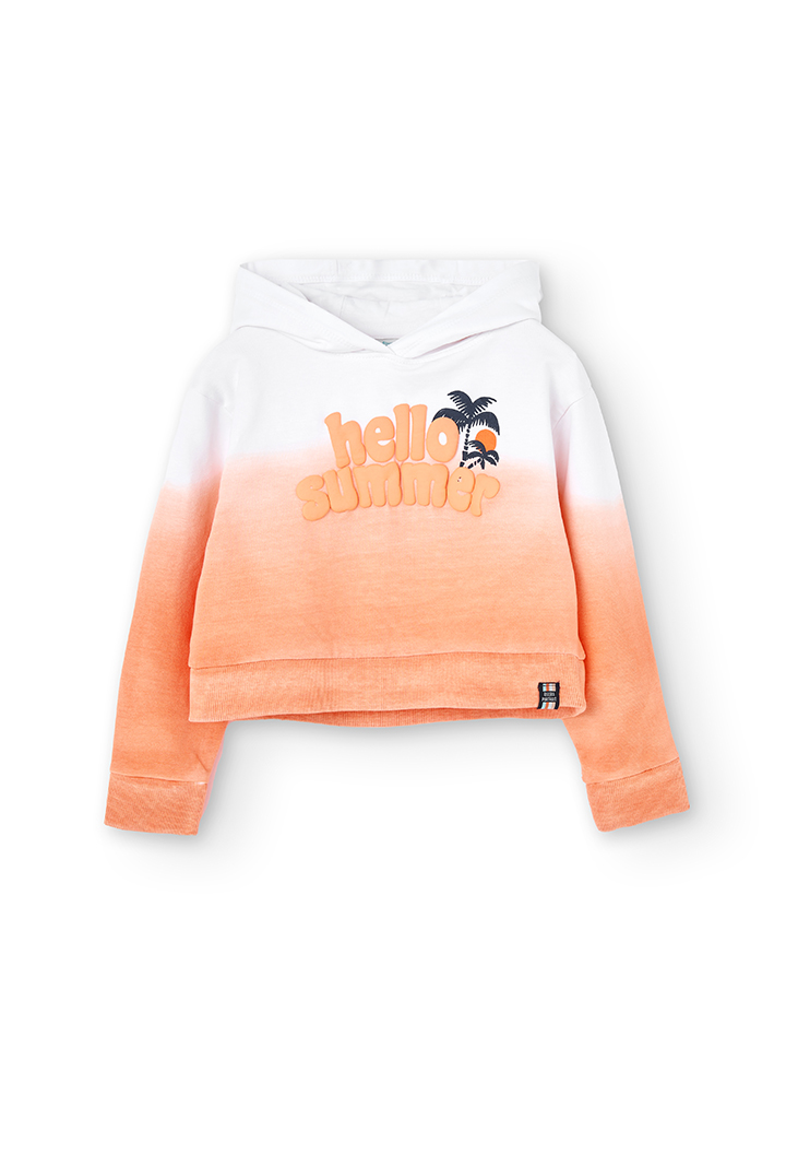 Sweatshirt felpa com capuz para menina