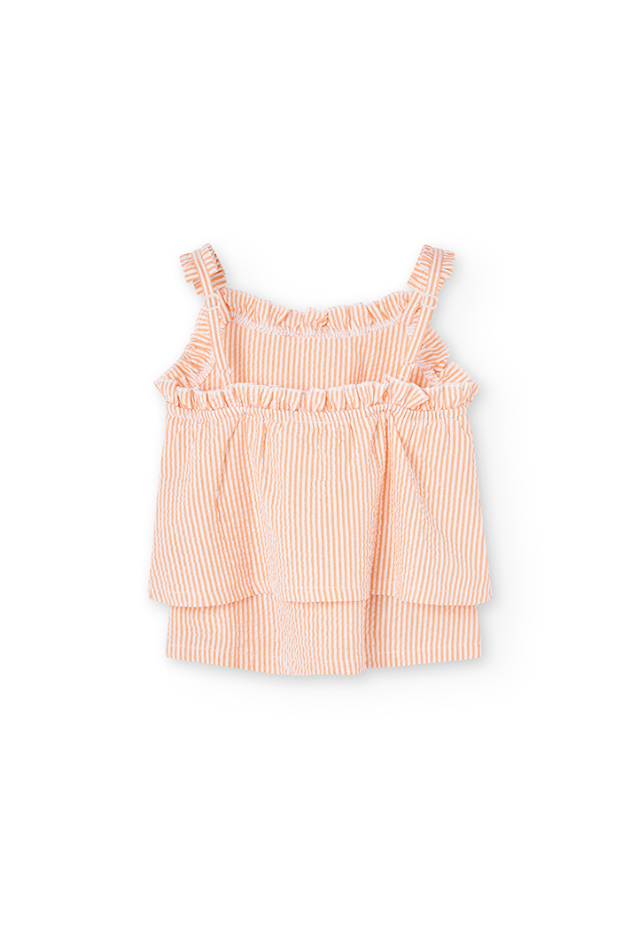 Top às riscas para menina