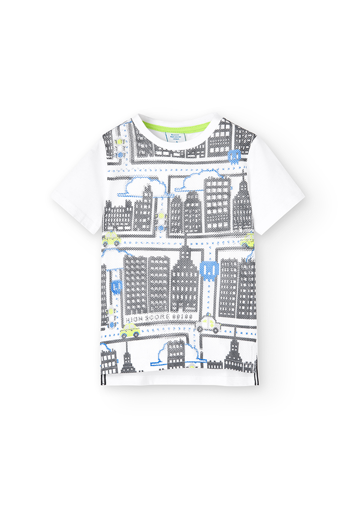 Camiseta malha estampado para menino