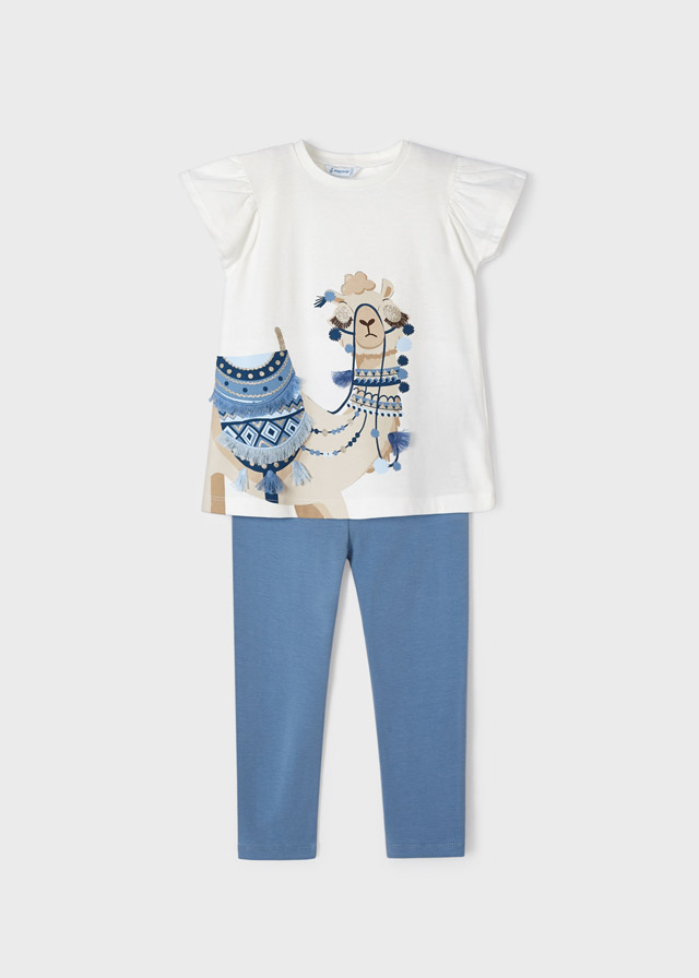 Conj. leggings com bordados  