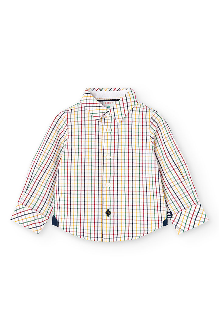 Camisa poplin quadros para o bebé menino -BCI
