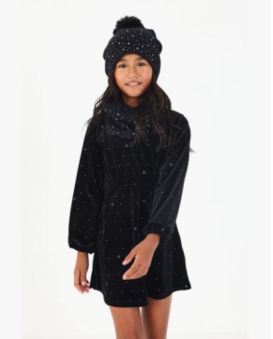 Long-sleeved dress daniela dive into the night