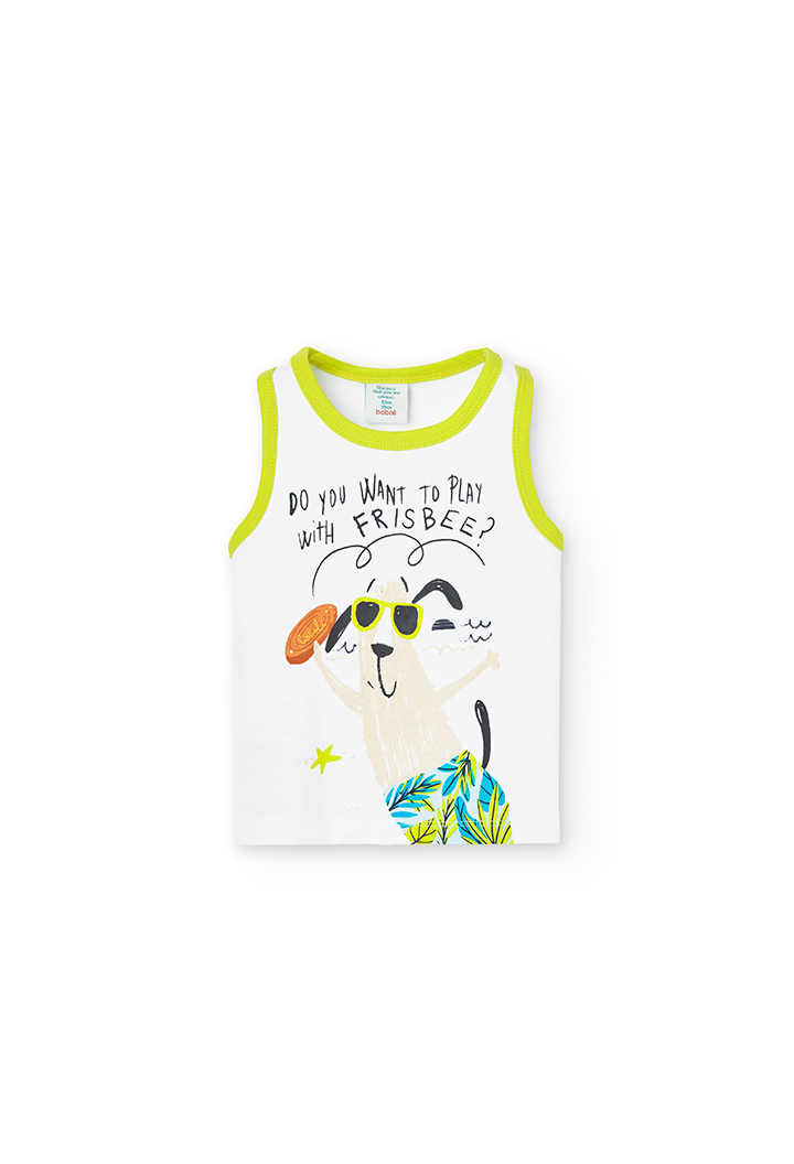 Camiseta malha para o bebé menino