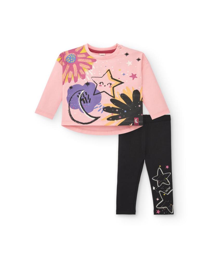 Conjunto t-shirt e leggings algodão
