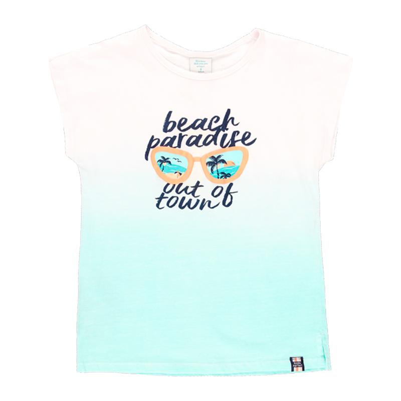 Camiseta malha matizado para menina