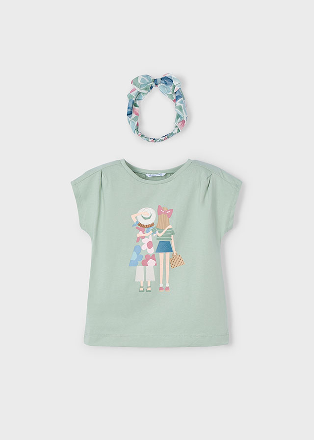 T-shirt  c/fita de cabelo    