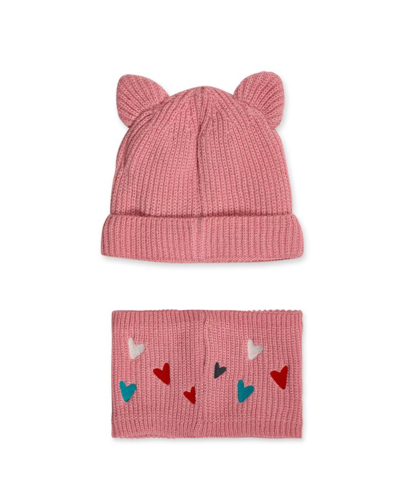 Gorro e cachecol tricot