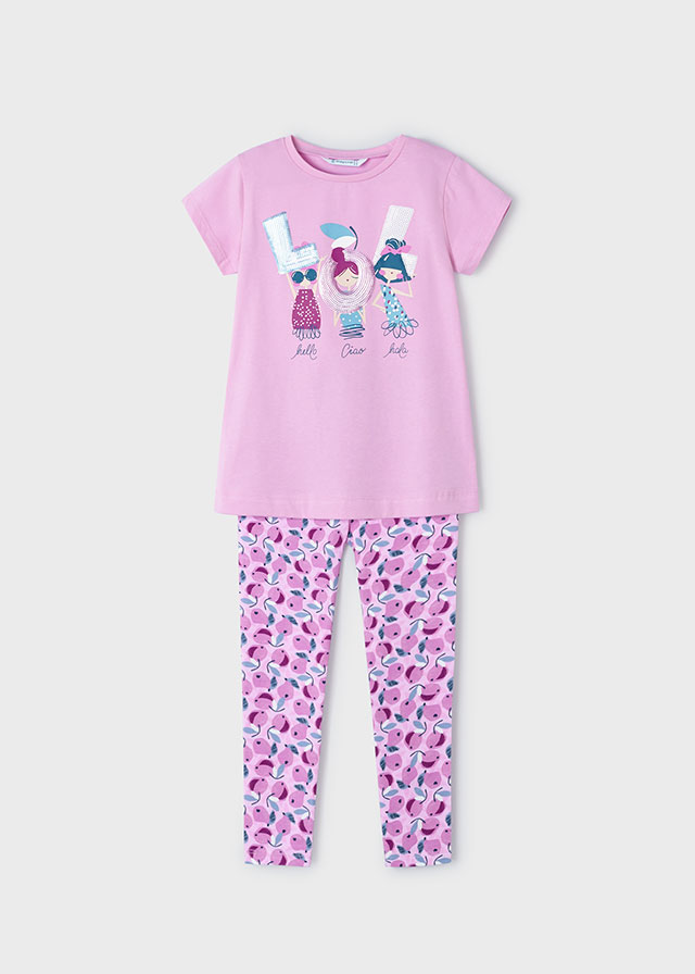 Conj.leggings lantejoulas malva               